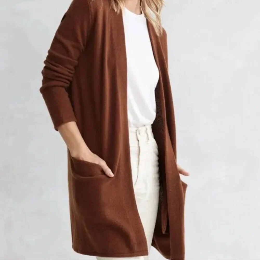 NWT Jenni Kayne Cashmere Cinnamon Sweater Coat - Picture 2 of 7